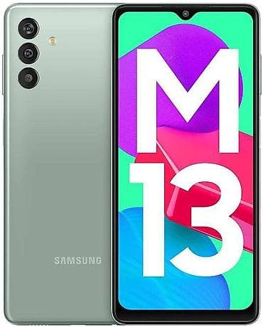 Samsung Galaxy M13, Б/у, 64 ГБ, цвет - Зеленый, 2 SIM