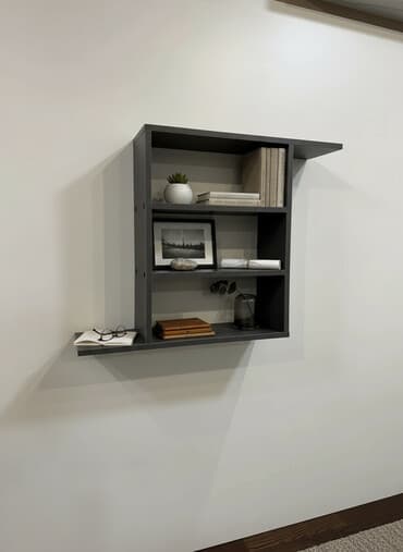 книжные шкафы и полки: Книжная полка, ЛДСП, Подвесная — 1