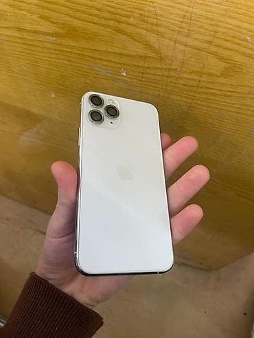 IPhone 11 Pro, Б/у, 256 ГБ, Серебристый, Чехол, 73 %