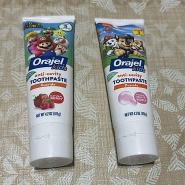 Детские зубные пасты Orajel Kids, тюбики по 4.2 oz (119 г) каждая. -