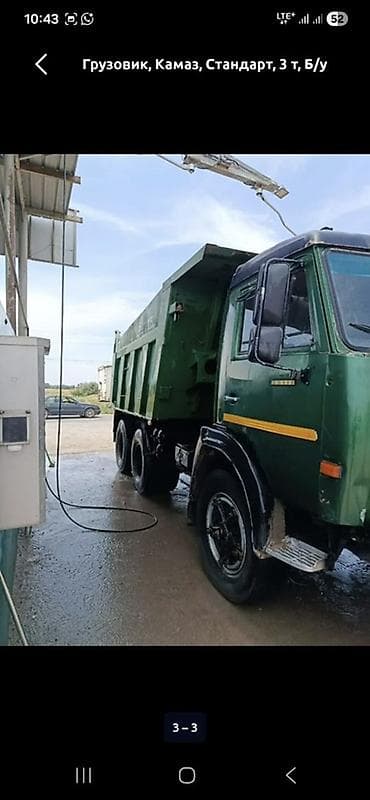 пултовые машины: КАМАЗ самосвал, зеленый, 6x4 матор каропка баары жакшы май жебейт ишке — 3