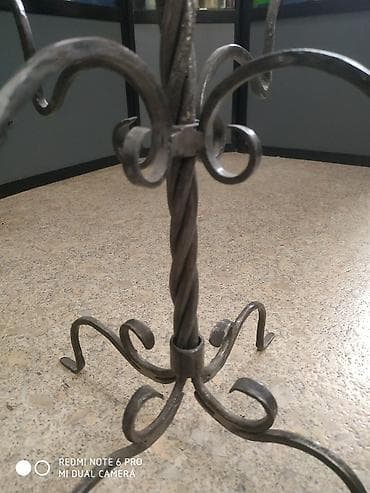 Шамдалдар: Кованый подсвечник, ручная работа. Высота 52 см. Ширина 42 см — 2