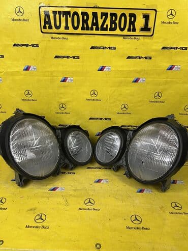 дополнительное освещение на авто: Комплект передних фар Mercedes-Benz Б/у, Оригинал, Япония — 2
