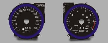 ремонт спидометра: Шкала приборной панели, шкала щитка приборов в КМ для LX570 — 1