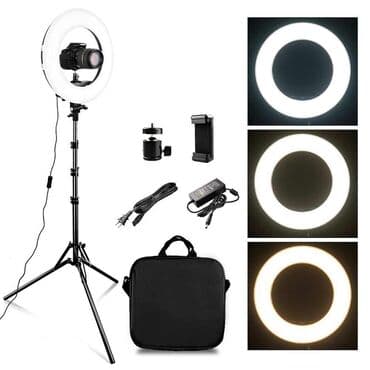 кольцевые лампы: Кольцевая светодиодная лампа ring light hq-14 бишкек отличный подарок — 4