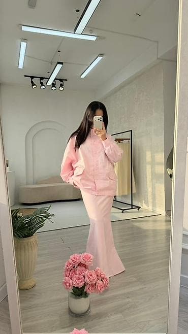 платье с рубашкой двойка: Костюм с юбкой, Макси, Made in KG, Все размеры — 10