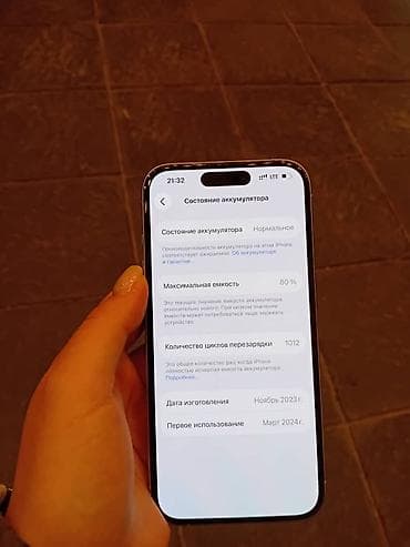 imac apple: IPhone 15 Pro, Б/у, 256 ГБ, White Titanium, Зарядное устройство, Защитное стекло, Чехол, 81 % — 3