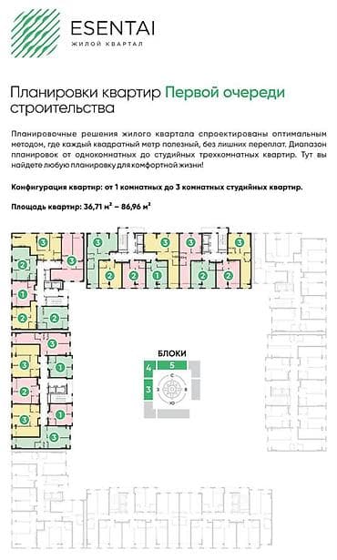 2026: 3 комнаты, 65 м², Элитка, 11 этаж, Готовая ПСО (под самоотделку) — 5
