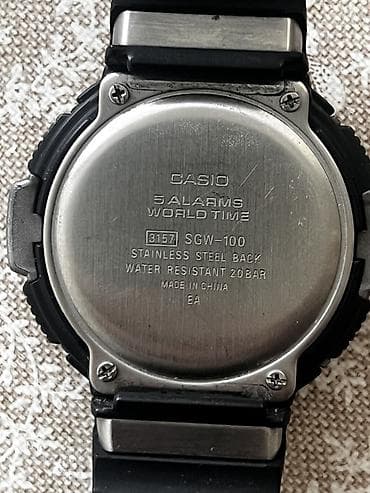 Кол сааттар: Casio SGW-100 (модуль 3157) — цифровые наручные часы с расширенным — 2