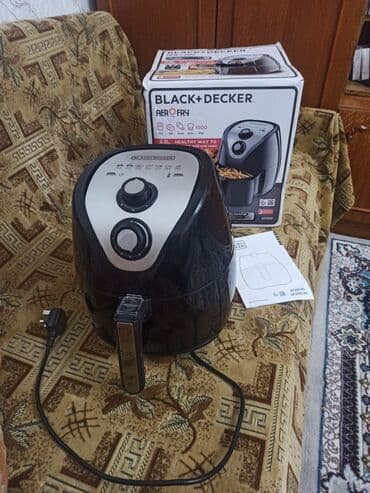 аэрогрил: Продается аэрофритюрница Black and Decker, 2.5 л. Цена 3500 сом В — 3