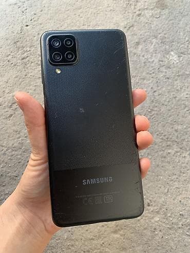 itel a48: Samsung Galaxy A12, Б/у, 32 ГБ, цвет - Черный, 2 SIM — 1