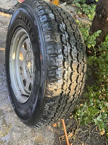 Колеса в сборе 255 / 65 / R 16, Всесезонная, Б/у, Запаска, Внедорожные (АТ/МТ), Железные, отверстий - 6 — 2