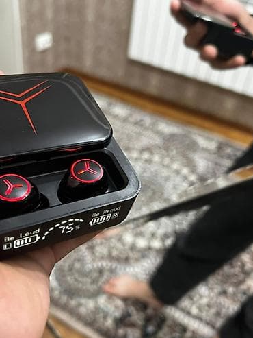 Аудиотехника: Беспроводные TWS-наушники с игровым дизайном и LED-подсветкой - — 4