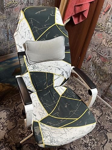 Игровое кресло, Б/у, С колесиками, цвет - Серый