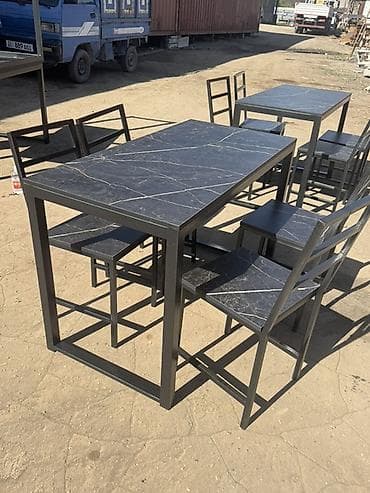 Ашкана үстөлү жана отургуч, Жаңы, Акылуу жеткирүү, Өзү алып кетүү, түсү - Кара lalafo.kg да Ашкана үстөлү жана отургуч, Жаңы, Акылуу жеткирүү, Өзү алып кетүү, түсү - Кара