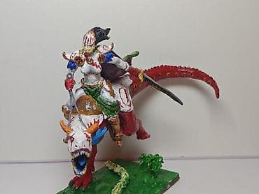 Велозапчасти: Фигурка настольного воина-райдера на ящере (фэнтези/варгейм). - — 2