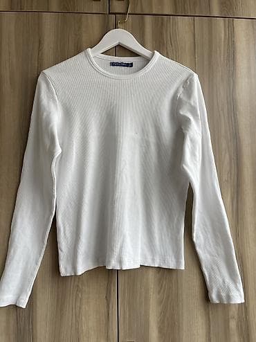 одежды мурской: Лонгслив, цвет - Белый, США, M — 2