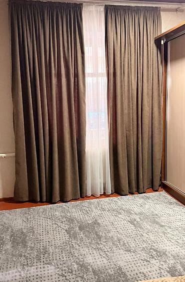 string art: Комплект штор, С тюлем в комплекте, Готовое изделие, Для спальни — 1