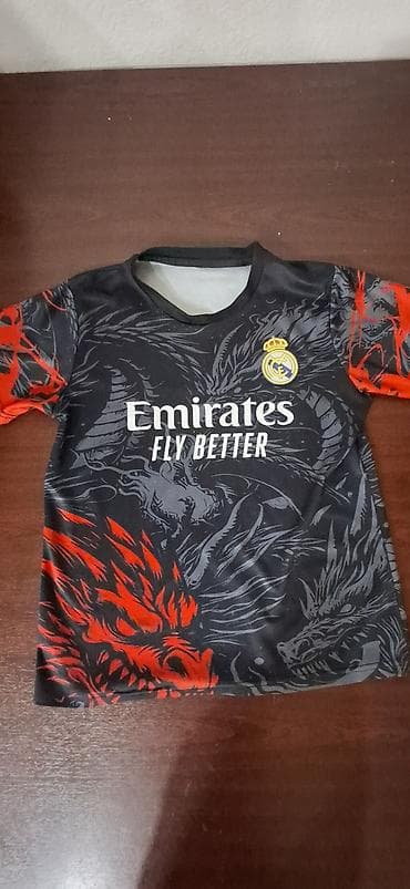 Детская футбольная футболка Real Madrid с принтом «дракон»