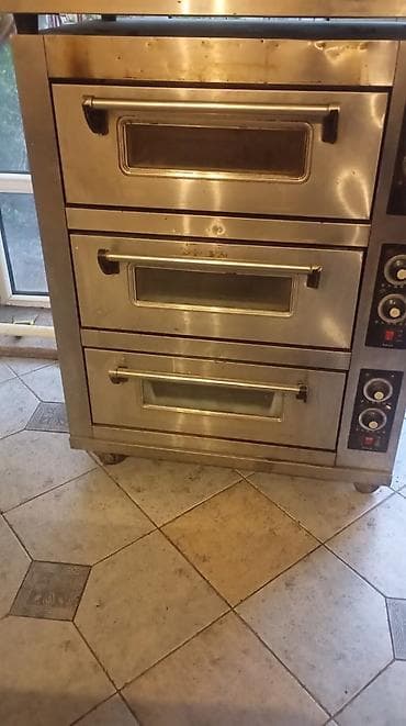 Профессиональная электрическая печь для выпечки, 3 независимые камеры