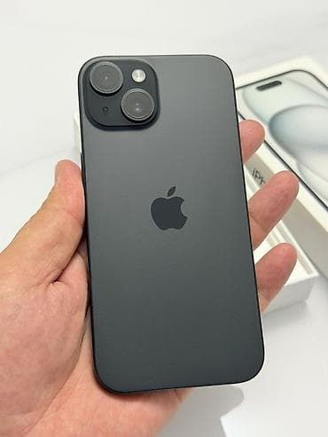 обс: IPhone 15, Б/у, 256 ГБ, Черный, Коробка, 85 % — 6
