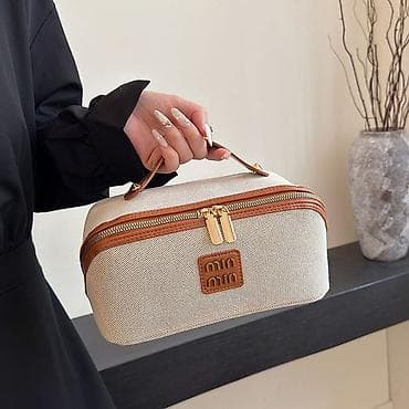 Кол сааттар: Косметика салчу баштык, Материалы: Эко булгаары, Аялдарга, Жаңы — 6