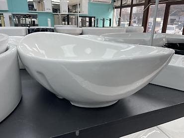 эмалированные тазы: Раковина для ванной, Особенности: Глянцевое, Овальная форма, Материал: Керамика — 2