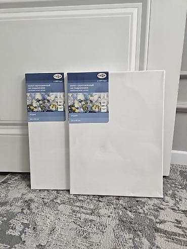 акриловые краски для рисования: Набор для живописи: мольберт + 2 холста + акриловые краски и кисти - — 1