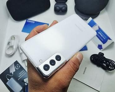 продажа телефоны: Samsung Galaxy S21, Б/у, 256 ГБ, цвет - Белый, 1 SIM, eSIM — 6