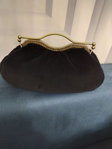 купить мужской клатч из натуральной кожи ручной работы: Продаю бархатный редикюль сумочку, новая, черного цвета размер 30×15 — 11