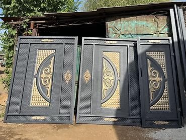 Откатные ворота: Кованые металлические ворота и калитки - Материал: сталь, сварная — 2