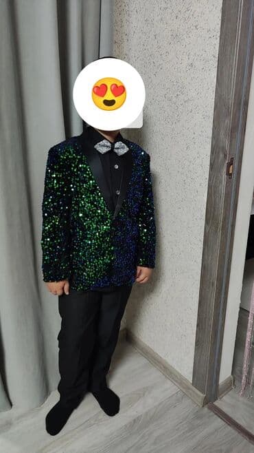 зелёный пиджак: Комплект, цвет - Черный, Б/у — 6