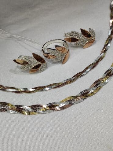 свадебные платья от производителя: Серебряный Набор+ Браслет Серебро с напылением золото 925 Размеры — 2