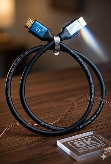 Кабель HDMI высокой скорости с Ethernet, поддержкой 8K Ultra HD и