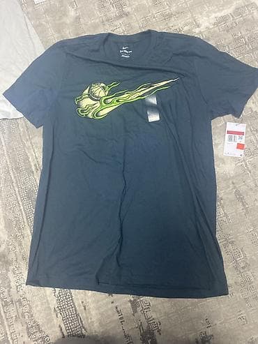 Мужская футболка, L, Nike, Новый, цвет - Синий, Платная доставка