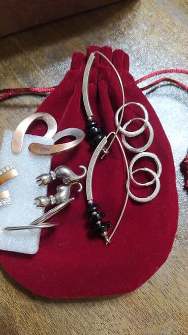 свадебные платья бишкек опт: Серебряные серьги, Проба 925, Агат, Женские, Новый — 7