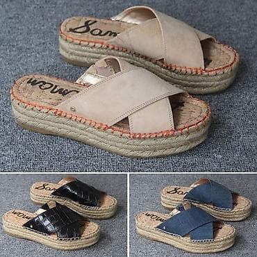 Мокасины и лоферы: Пр-во США: Последняя пара, брендовые шлепанцы / шлепки на танкетке — 6