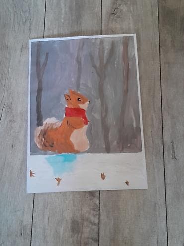 Набор авторских рисунков гуашью/акварелью на бумаге А4. В комплекте 4