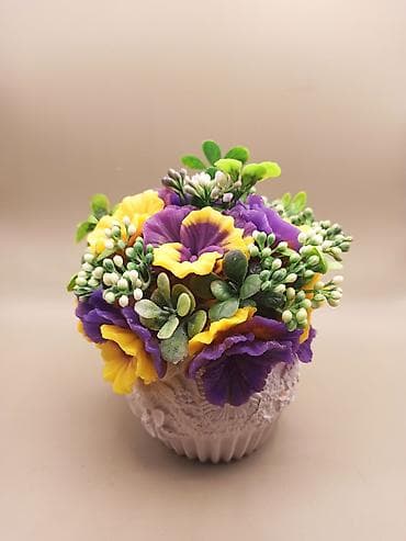 декоротивный: Авторские цветочные композиции ручной работы в декоративных кашпо и — 4