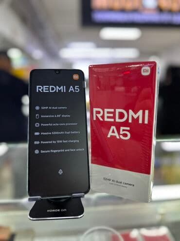 а32 телефон: Redmi, Redmi A5, Жаңы, 128 ГБ, түсү - Көк, 2 SIM — 2