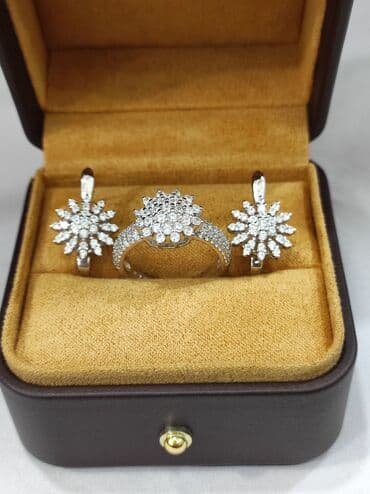 свадебные платья от производителя: Набор украшений, Проба 925, Женские, Новый — 2