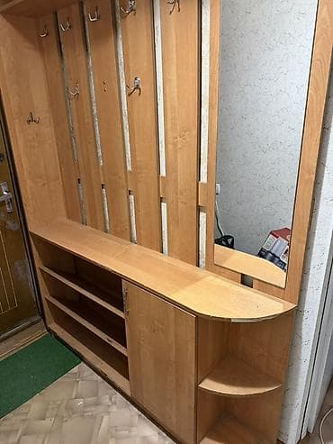 прихожый бу: Гарнитур для прихожей, Б/у, Зеркало, Самовывоз, цвет - Коричневый — 3