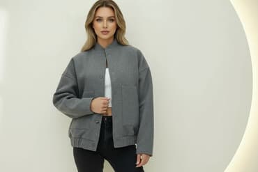 прокат мужских костюмов [возьми на прокат] бишкек фото: Бомбер, Осень-весна, Шерсть, Оверсайз, S, M — 1