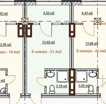 Квартиры: Студия, 23 м², Кара-Жыгач ж/м Малосемейка, 1 этаж, ПСО (под самоотделку) — 1