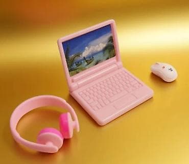 интерактивная кукла: Мини-набор аксессуаров для кукол Барби : ноутбук, наушники и мышь - — 4