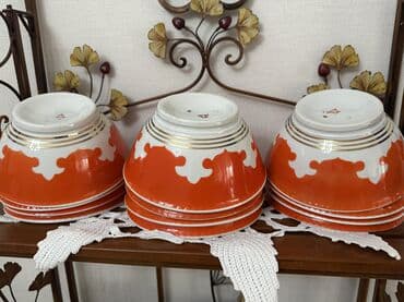 мельхиоровый набор: Пиалки и кесе с орнаментом, размеры разные — 8