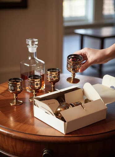 реально: Продаю рюмки с позолотой, украсят ваш стол на любой праздник в пачке 6 — 1