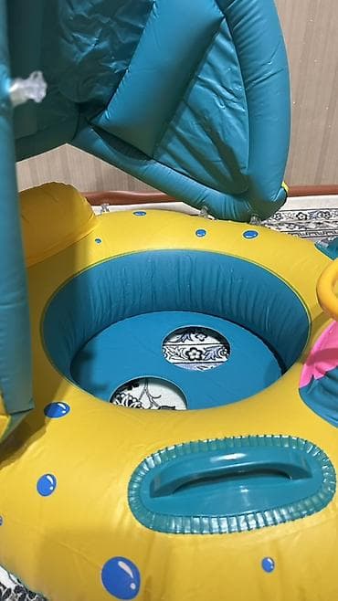 Надувной детский плотик для воды с тентом Качество супер👍 - Яркая