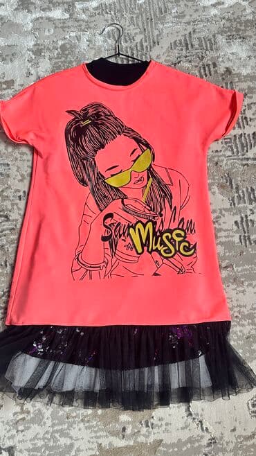 Детское платье, цвет - Розовый, Б/у