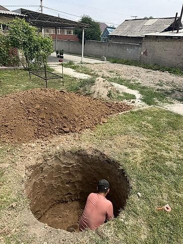 Копаем Траншей Септики под ключ из бетонных колец ручной работы жакшы